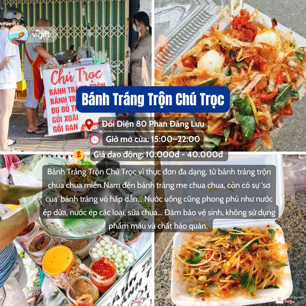 Bánh tráng trộn chú trọc- Quán Bánh Tráng Trộn Đà Nẵng