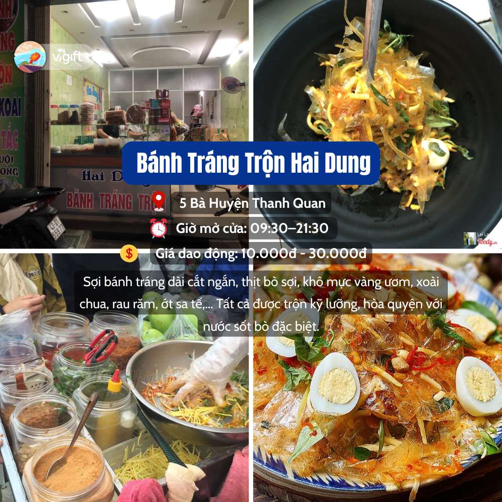 Bánh Tráng Trộn Hai Dung- Quán Bánh Tráng Trộn Đà Nẵng