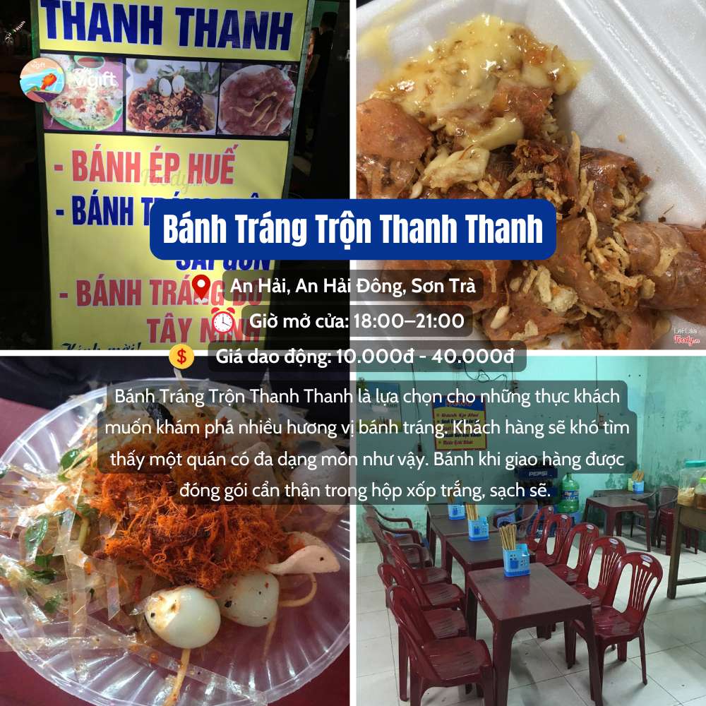 Bánh Tráng Trộn Thah Thanh- Quán Bánh Tráng Trộn Đà Nẵng