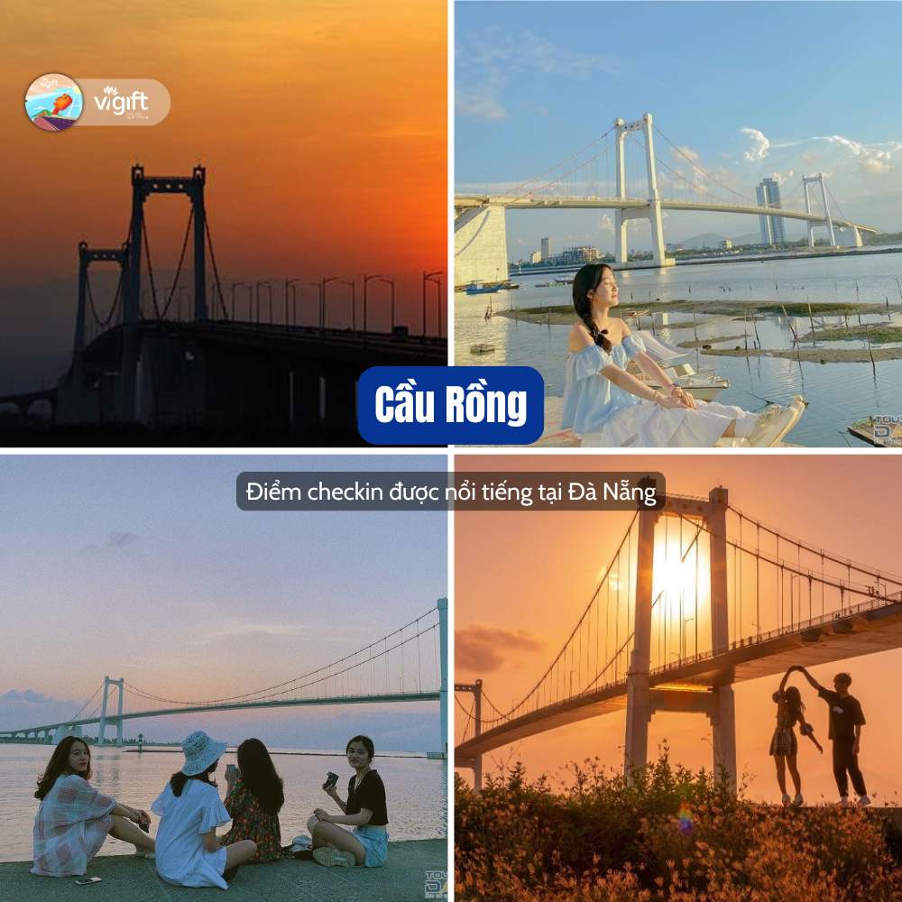 Địa điểm ngắm hoàng hồn Đà Nẵng - Cầu Rồng