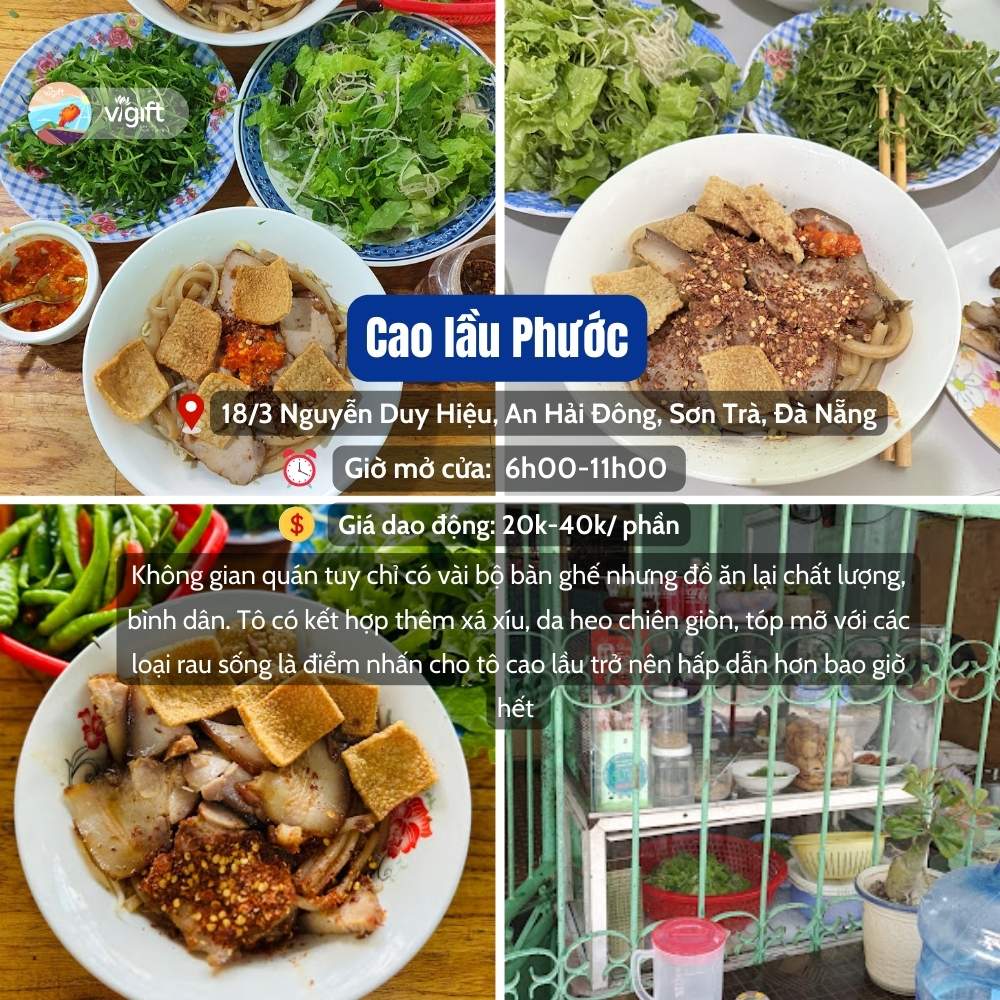 Cao lầu Phước - Quán Cao Lầu Đà Nẵng