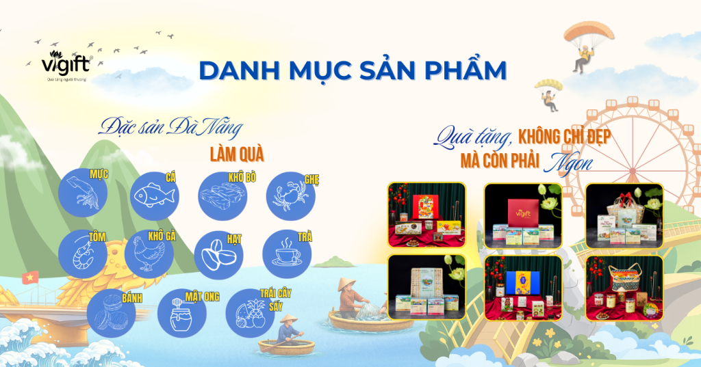 Cửa hàng đặc sản Đà nẵng làm quà Vigift