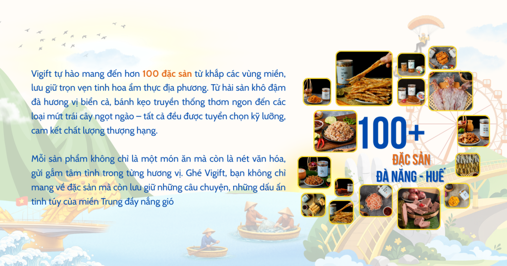 Cửa hàng đặc sản Đà nẵng làm quà Vigift
